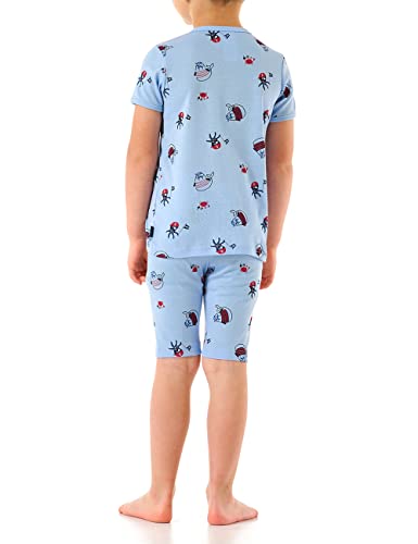 Schiesser Jungen Schlafanzug Set Pyjama Kurz - 100% Organic Bio Baumwolle - Größe 92 Bis 140 Pyjamaset, Hellblau Bedruckt_179017, 92 von Schiesser