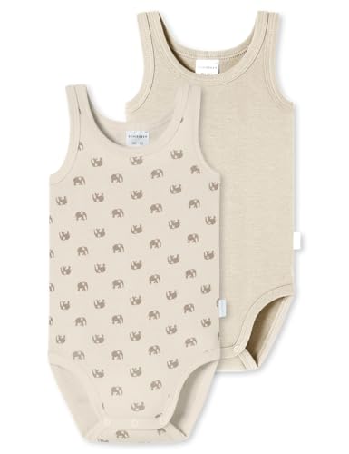 Schiesser Jungen 2 Pack Wickelbody Ohne Arm mit Knöpfen-100% Organic Bio Baumwolle-Größe 56 Bis 104 Baby-und Kleinkind Unterwäsche-Satz, Creme_182566, 98 (2er Pack) von Schiesser