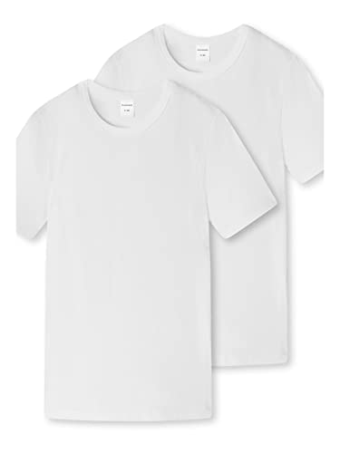 Schiesser Jungen 2 PACK Unterhemd mit Arm Unterziehshirt - 95/5 Organic Bio Baumwolle - Größe 140 bis 176 von Schiesser