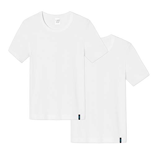 Schiesser Jungen T-Shirt 95/5 2er Pack, Größe:L, Farbe:White (100) von Schiesser