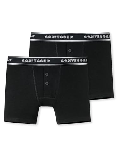 Schiesser Jungen - Teens Unterhose Cyclist 2er Pack Doppelpack - 168613, Farbe:schwarz, Größe Kinder:176 von Schiesser