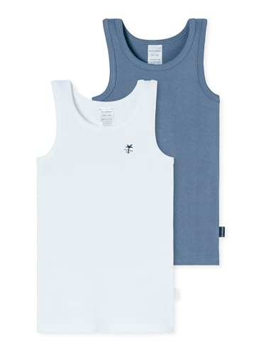 Schiesser Jungen Unterhemd 2-Pack Fine Rib Multipack - Jeansblau, Weiss - Größe 92 Schiesser Jungen Unterhemd 2-Pack Fine Rib Multipack - Jeansblau, Weiss - Größe 92 von Schiesser