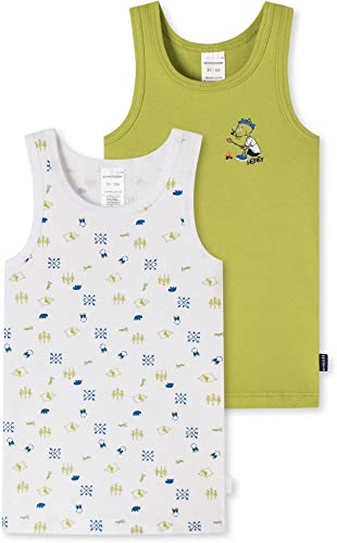 Schiesser Jungen Boys' Vests Tank Tops 2 Pack Unterwäsche, Farbmix, 116 EU von Schiesser