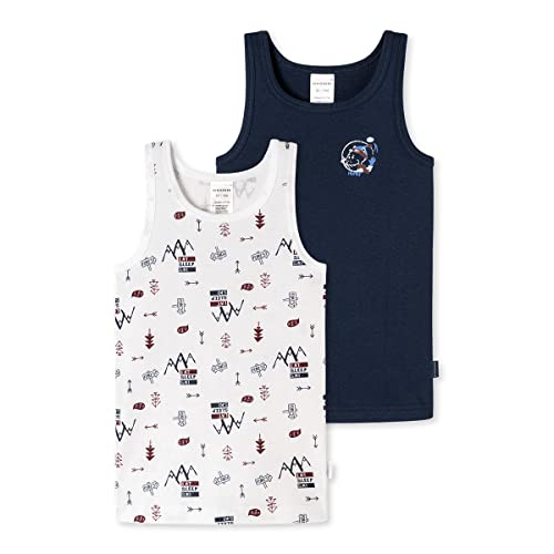 Schiesser Jungen Unterhemden Tanktops 2 Pack Unterwäsche, Sortiert 3, 140 von Schiesser