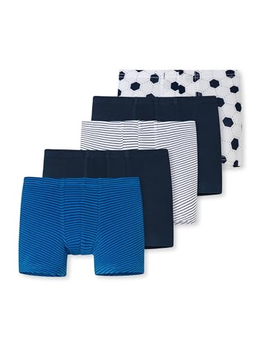 Schiesser Jungen 5 Pack Boxershort Unterhosen - 95/5 Organic Bio Baumwolle Größe 92 Bis 140 Unterwäsche, Sortiert 5_173129, 128 EU von Schiesser