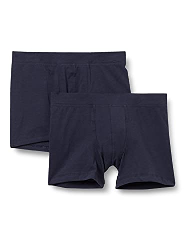 Schiesser Jungen 2 Pack Unterwäsche Boxershorts Weiches Bündchen - 95/5 Organic Bio Baumwolle Größe 92 Bis 140, Nachtblau_173535, 140 EU von Schiesser
