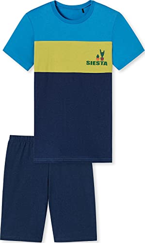 Schiesser Jungen Kurzer Schlafanzug - Organic Cotton (Ll) Pyjamaset , blau, 176 von Schiesser