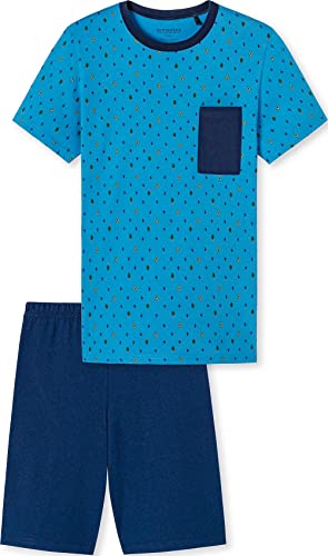 Schiesser Jungen Kurzer Schlafanzug - Organic Cotton (Ll) Pyjamaset , aqua, 140 von Schiesser