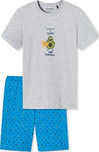 Schiesser Jungen Kurzer Schlafanzug - Organic Cotton (Ll) Pyjamaset , grau-mel., 140 von Schiesser