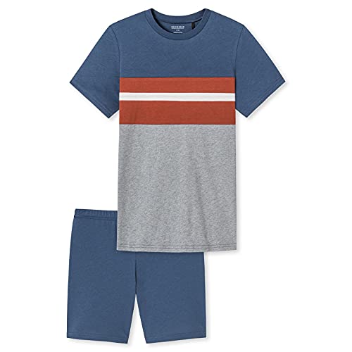 Schiesser Jungen Kurzer Schlafanzug - Organic Cotton (Ll) Pyjamaset , blau, 140 von Schiesser