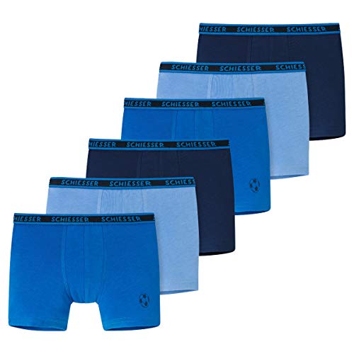 Schiesser - Kids Boys - 95/5 Shorts/Pants - 6er Spar-Pack (128 Blau-Mix) von Schiesser