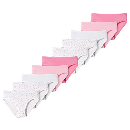 Schiesser - Kids Girls - 95/5 Organic Cotton Slips - 10er Pack (98 Weiß/Rosa-922) von Schiesser