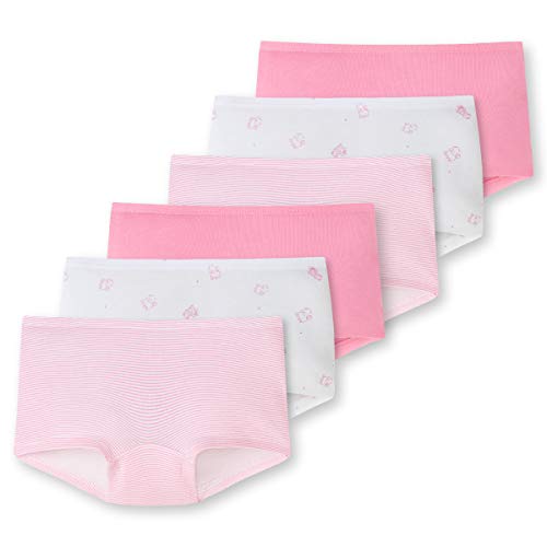 Schiesser - Kids Girls - 95/5 Shorts - 6er Spar-Pack (116 6 X Weiß/Rosa-912) von Schiesser