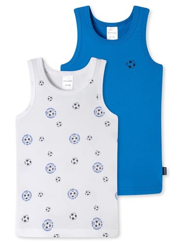 Schiesser Jungen 2 Pack Unterhemd Feinripp - 100% Organic Bio Baumwolle Größe 92 Bis 140 Unterwäsche, Sortiert 7_173114, 128 EU von Schiesser