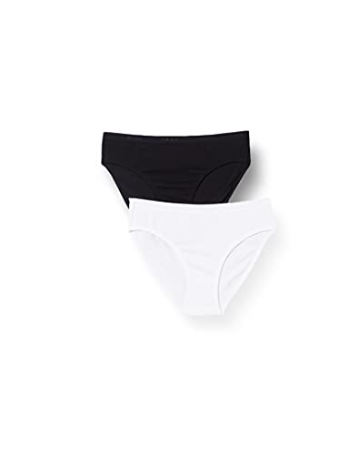 Schiesser Mädchen 2 Pack Slips - 95/5 Organic Bio Baumwolle Größe 140 Bis 176 Unterwäsche, Sortiert 3_173522, 140 EU von Schiesser