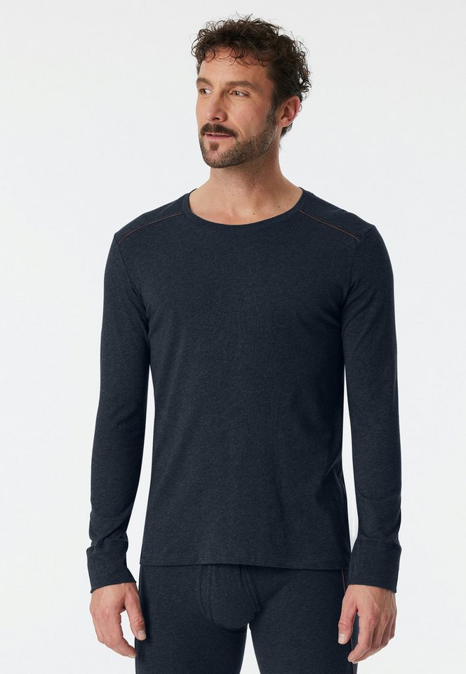 Schiesser Langarmshirt Comfort Fit farblich abgesetzte Nähte, langärmelig von Schiesser