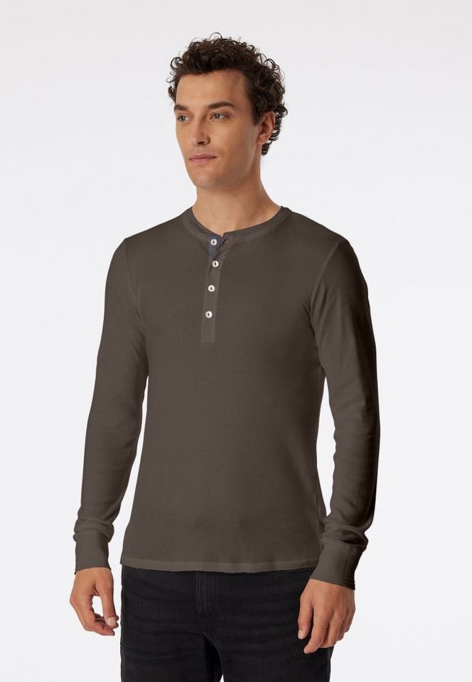 Schiesser Langarmshirt Freizeit Revival Karl-Heinz claybraun Herren von Schiesser