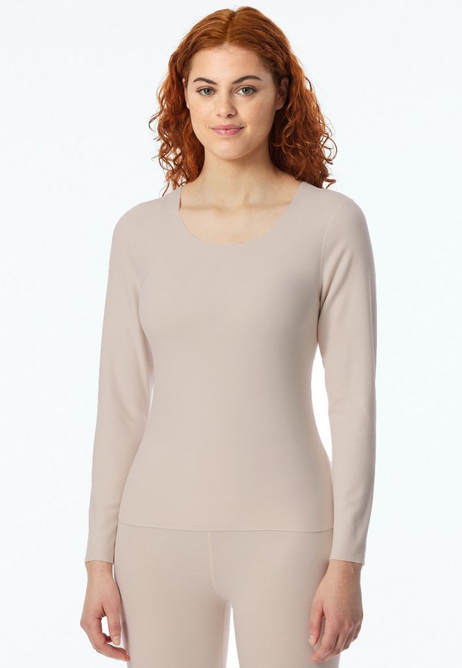 Schiesser Langarmshirt Invisible Soft Warming mit offen geschnittenen Kanten und flachen Nähte von Schiesser