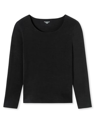 Schiesser Damen Langarmshirt - Invisible Soft Warming Unterhemd, Schwarz_182008, 38 EU von Schiesser