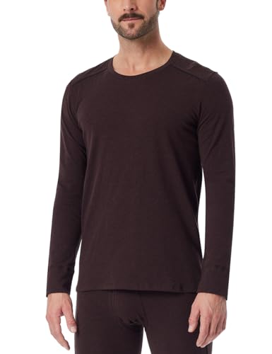 Schiesser Herren Langarmshirt Weiche Baumwolle - Comfort Fit Unterhemd, Braun-Mel._181839, 3XL EU von Schiesser
