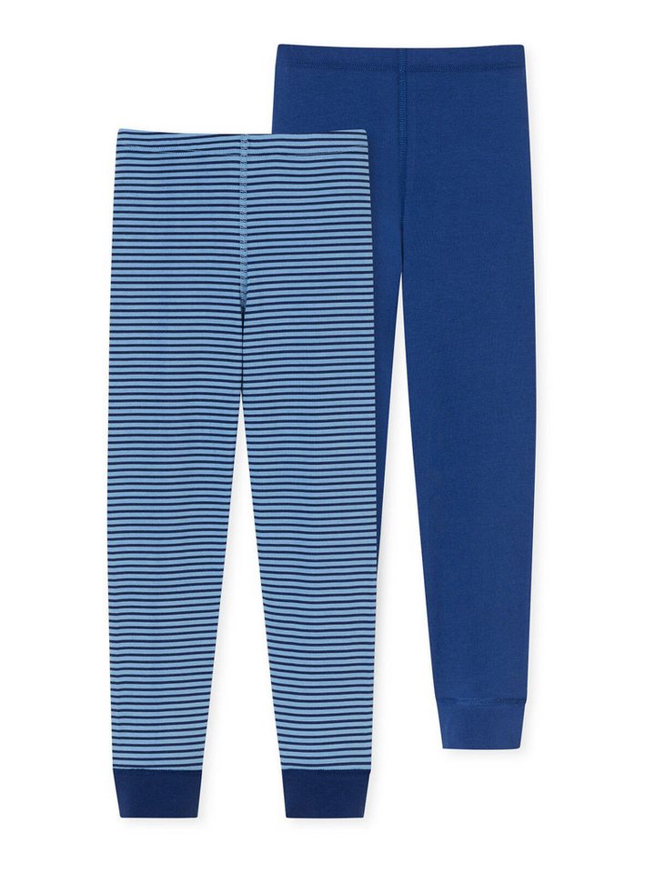 Schiesser Lange Unterhose 2er Pack Boy blau Gr. 140 von Schiesser