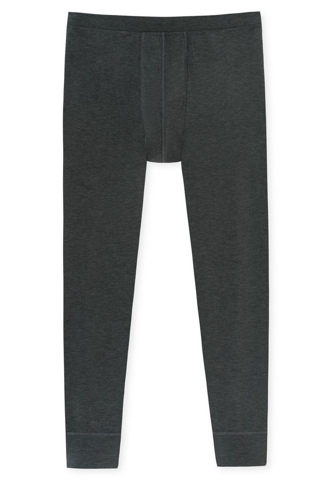 Schiesser Lange Unterhose dunkelgrau meliert - elastisch - sportlicher Schnitt von Schiesser