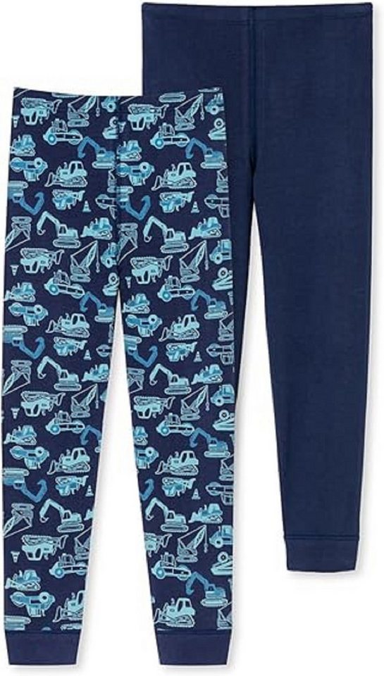 Schiesser Lange Unterhose für Kinder 2er Set Bagger / Uni Gr. 116 von Schiesser