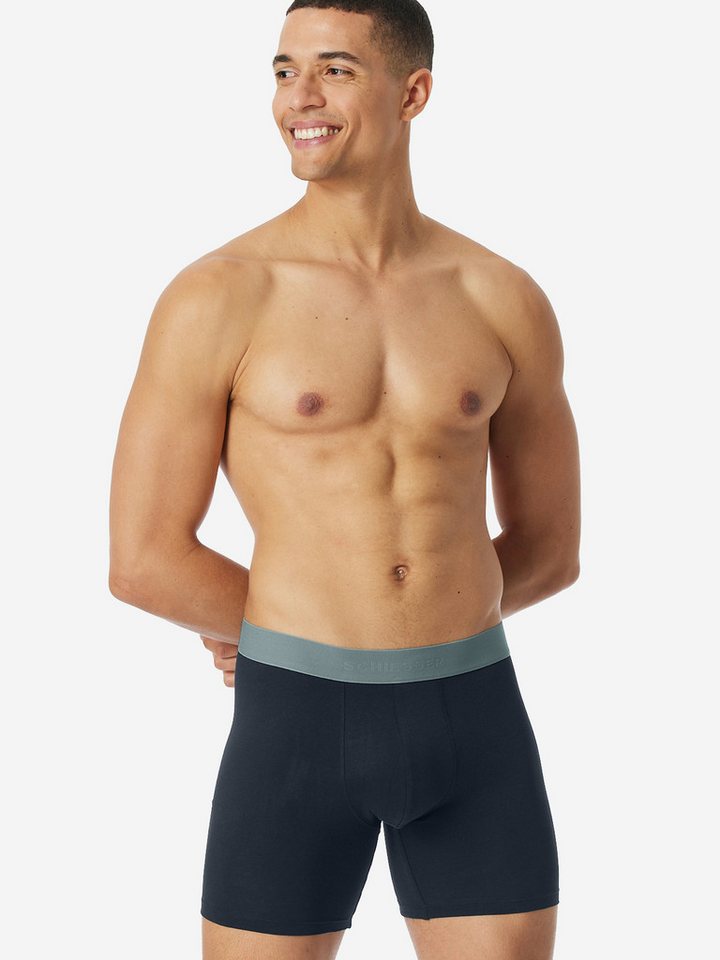 Schiesser Langer Boxer 95/5 Organic Cotton (2-St) unterhose männer boxershort von Schiesser