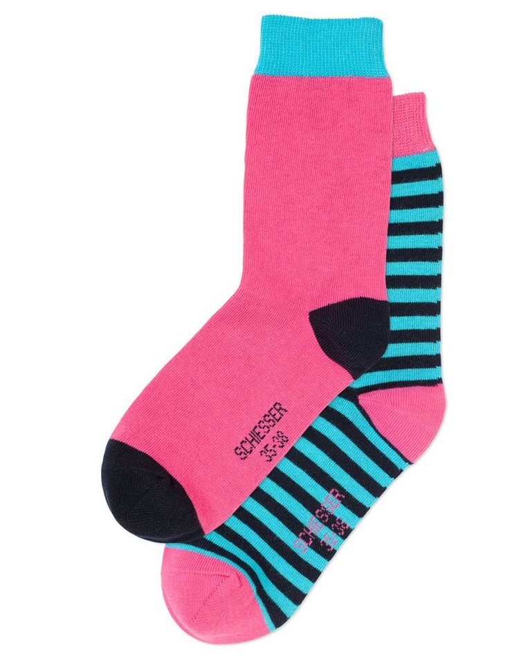 Schiesser Langsocken (Packung, 2-Paar, 2 Paar) Kinder Socken, Jungen & Mädchen mit Baumwolle, Kindersocken von Schiesser