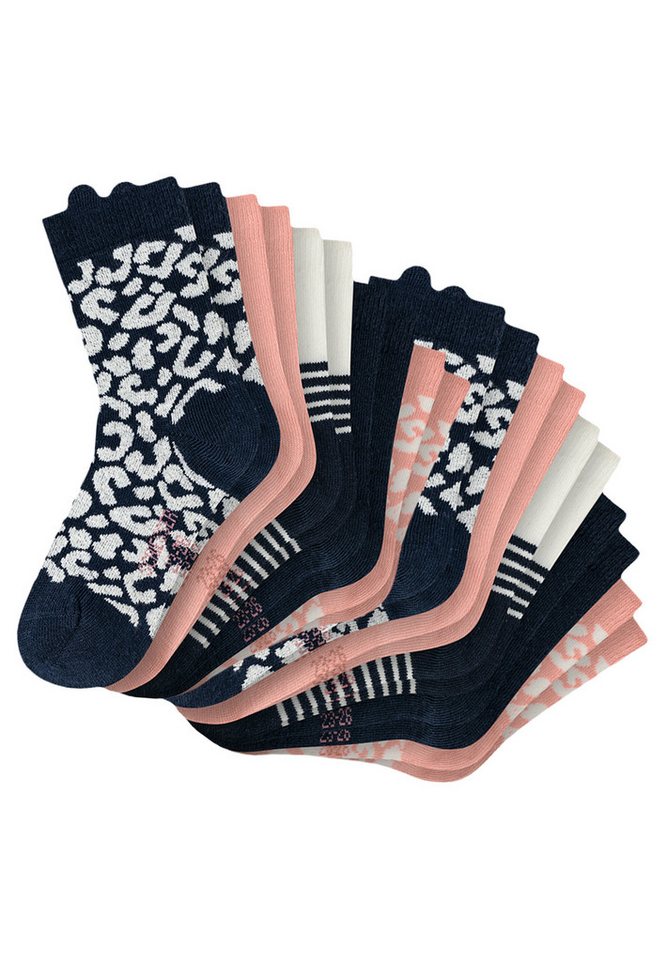 Schiesser Langsocken 10er Pack Basic (Spar-Set, 10-Paar) Socken - Baumwolle - Atmungsaktiv - Mit Öhrchen am Saum von Schiesser