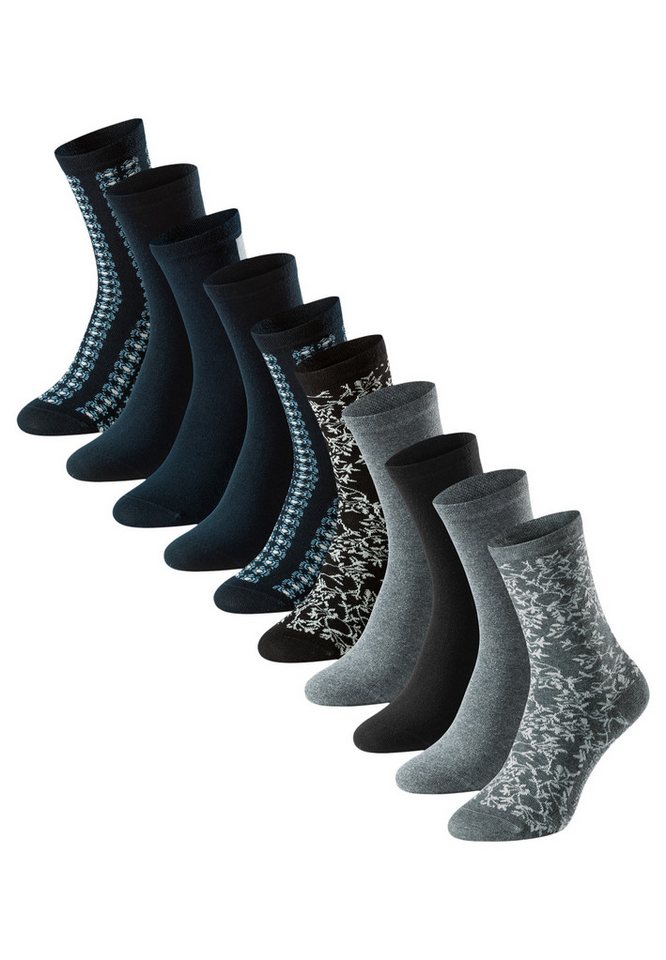 Schiesser Langsocken 10er Pack Bluebird (Spar-Set, 10-Paar) Socken - Baumwolle - Atmungsaktiv - Geruchshemmend und frisch von Schiesser