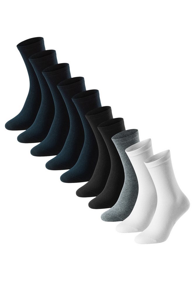 Schiesser Langsocken 10er Pack Bluebird (Spar-Set, 10-Paar) Socken - Baumwolle - Atmungsaktiv - Geruchshemmend und frisch von Schiesser