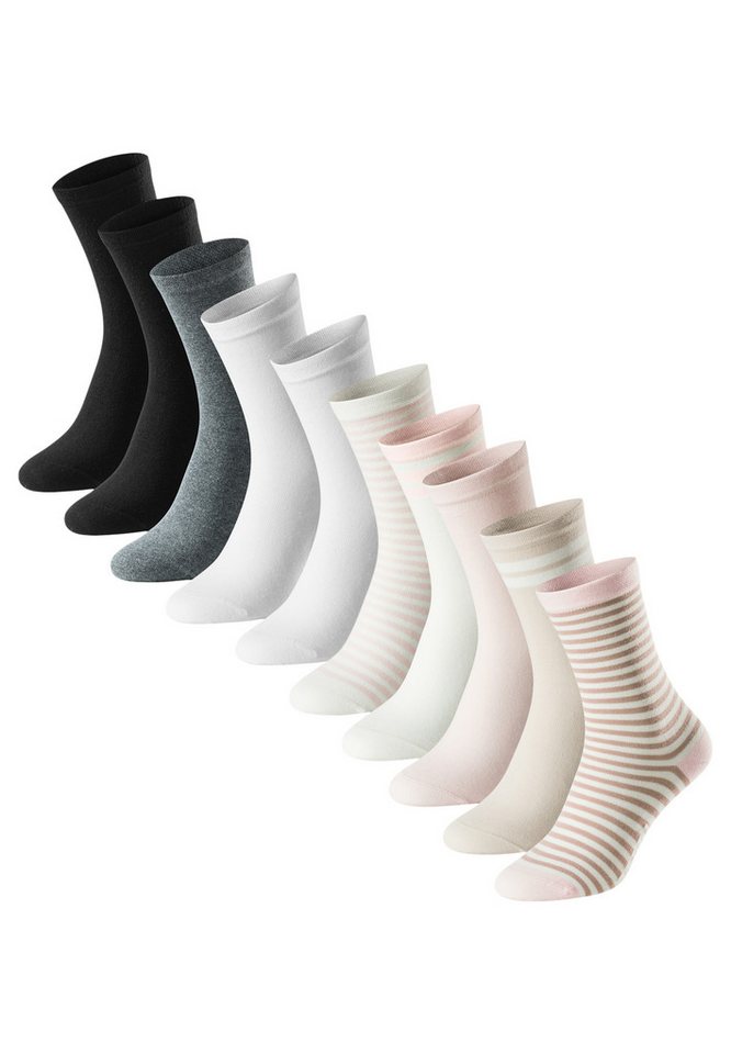 Schiesser Langsocken 10er Pack Bluebird (Spar-Set, 10-Paar) Socken - Baumwolle - Atmungsaktiv - Geruchshemmend und frisch von Schiesser