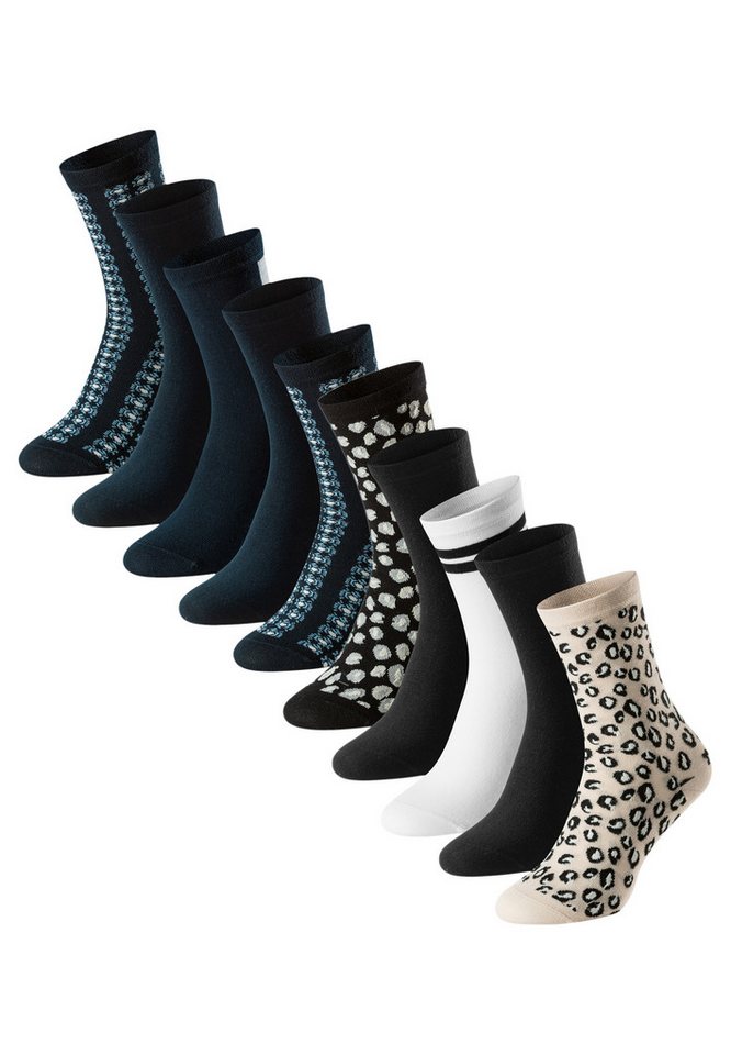 Schiesser Langsocken 10er Pack Bluebird (Spar-Set, 10-Paar) Socken - Baumwolle - Atmungsaktiv - Geruchshemmend und frisch von Schiesser