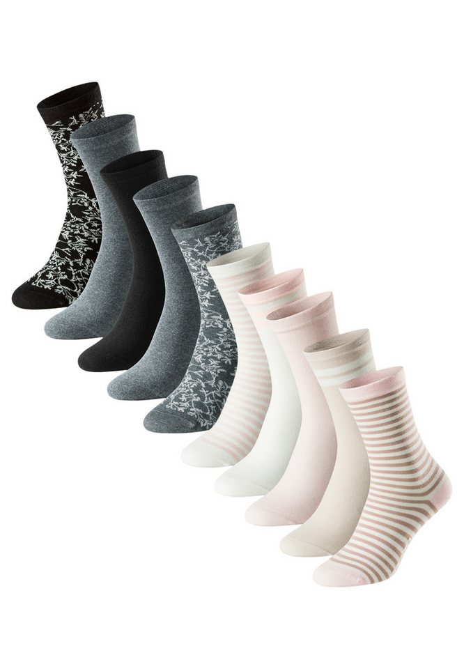 Schiesser Langsocken 10er Pack Bluebird (Spar-Set, 10-Paar) Socken - Baumwolle - Atmungsaktiv - Geruchshemmend und frisch von Schiesser