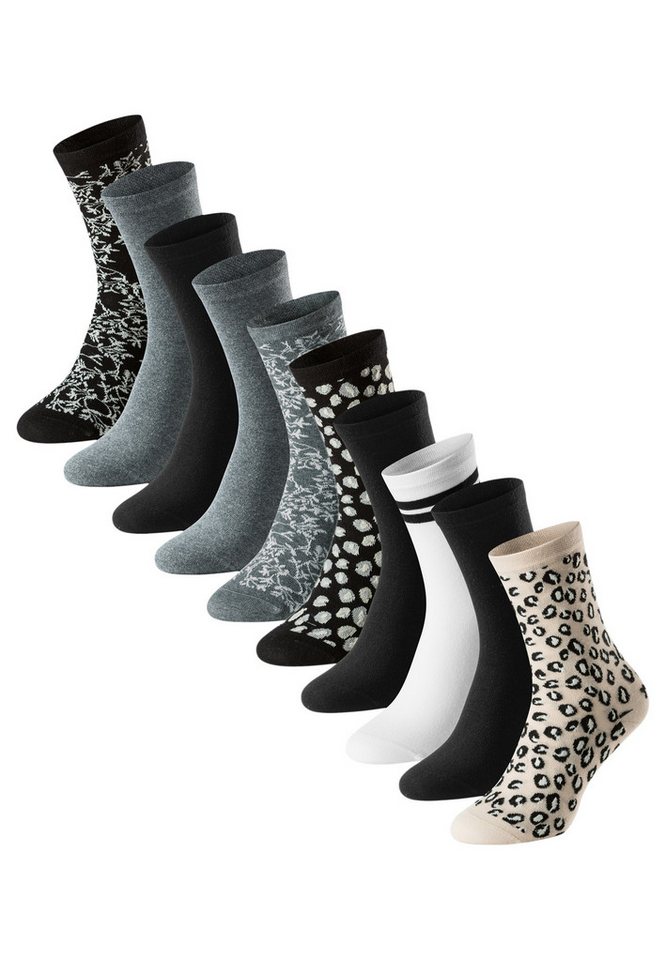 Schiesser Langsocken 10er Pack Bluebird (Spar-Set, 10-Paar) Socken - Baumwolle - Atmungsaktiv - Geruchshemmend und frisch von Schiesser