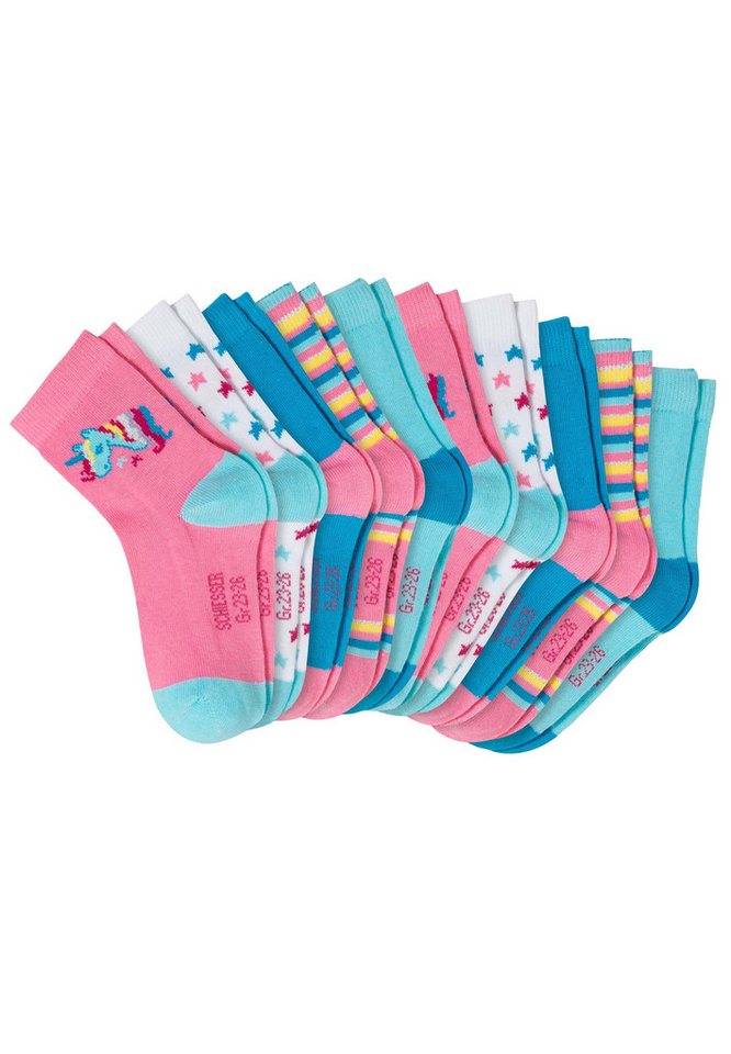 Schiesser Langsocken Einhorn - 10 Paar (Spar-Set, 10-Paar) Kindersocken - Baumwolle von Schiesser