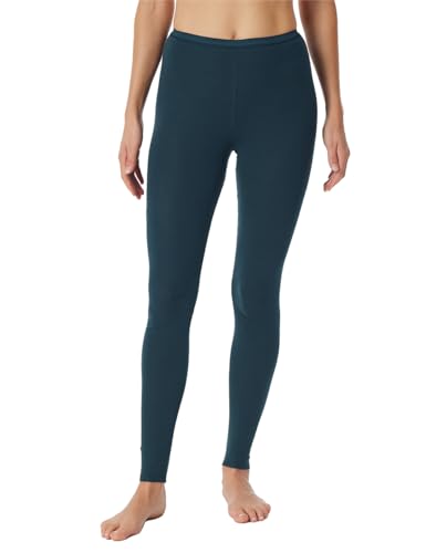 Schiesser Damen Leggings Lange Unterhose - Luxury Baumwolle Unterwäsche, Dunkelblau_181780, 36 EU von Schiesser