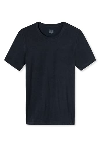 Schiesser Long Life Soft T-Shirt 2er Pack Blue-Black S von Schiesser