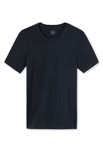 Schiesser Long Life Soft T-Shirt 2er Pack Blue-Black XL von Schiesser