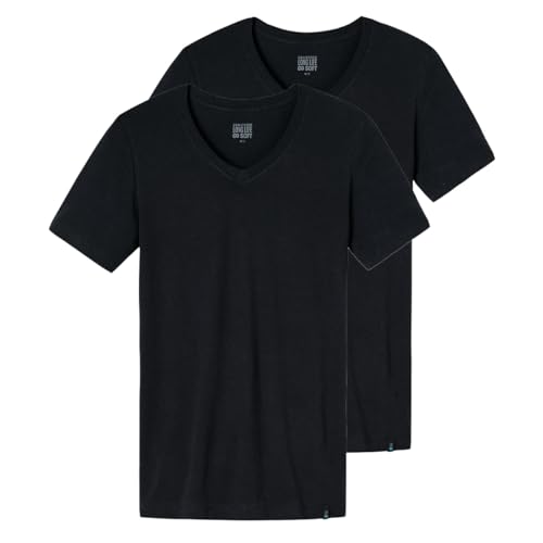 Schiesser - Long Lift Soft - Unterhemd/Shirt Kurzarm - 2er Pack (7 Blauschwarz) von Schiesser