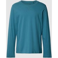 Schiesser Longsleeve im unifarbenen Design Modell 'Mix+Relax' in Rauchblau, Größe M von Schiesser