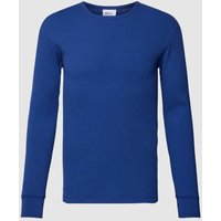 Schiesser Longsleeve in Feinripp-Optik Modell 'REVIVAL' in Royal, Größe L von Schiesser