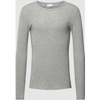 Schiesser Longsleeve in melierter Optik Modell 'REVIVAL' in Mittelgrau Melange, Größe M von Schiesser