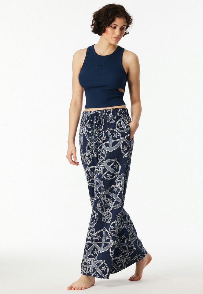 Schiesser Loungehose Schiesser 150 Years seitliche Taschen, weites Bein, Baumwolle, Bindekordel von Schiesser