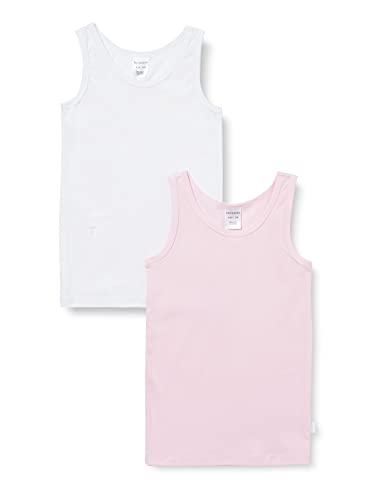Schiesser Mädchen 2 Pack Unterhemd - 95/5 Organic Bio Baumwolle Größe 92 Bis 140 Unterwäsche, Sortiert 1_173411, 128 EU von Schiesser