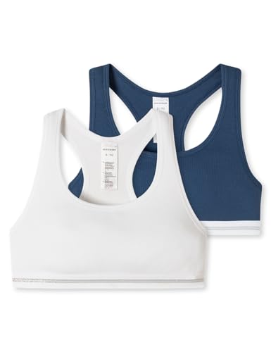 Schiesser Mädchen 2 Pack Bustier-Organic Cotton-Rippe Unterwäsche, Sortiert 1_180966, 176 (2er Pack) von Schiesser