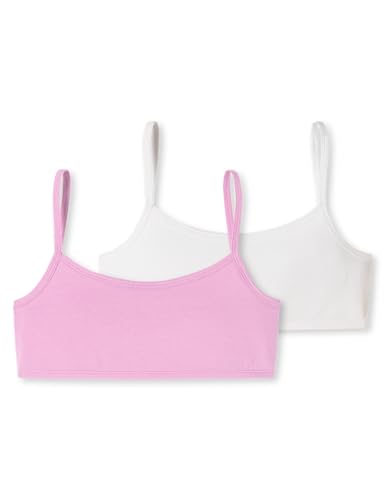 Schiesser Mädchen 2 Pack Bustier mit Spaghettiträger-95/5 Organic Cotton Bio Baumwolle-Größe 140 Unterwäsche, Sortiert 3_180965, 176 (2er Pack) von Schiesser