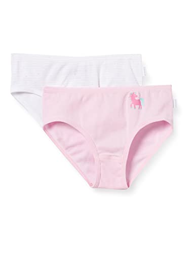 Schiesser Mädchen 2 Pack Hüftslips Höhere Passform Unterwäsche Feinripp - 100% Organic Bio Baumwolle Größe 92 Bis 140 Slip, Sortiert 6_173258, 92 EU von Schiesser