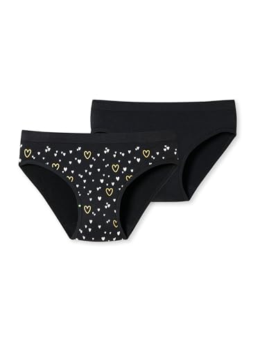 Schiesser Mädchen 2 Pack Panties Unterwäsche Gr. 140 bis 176 nahtlos und Soft-Seamless Hipster-Höschen, Sortiert 3_181736, 152 cm von Schiesser